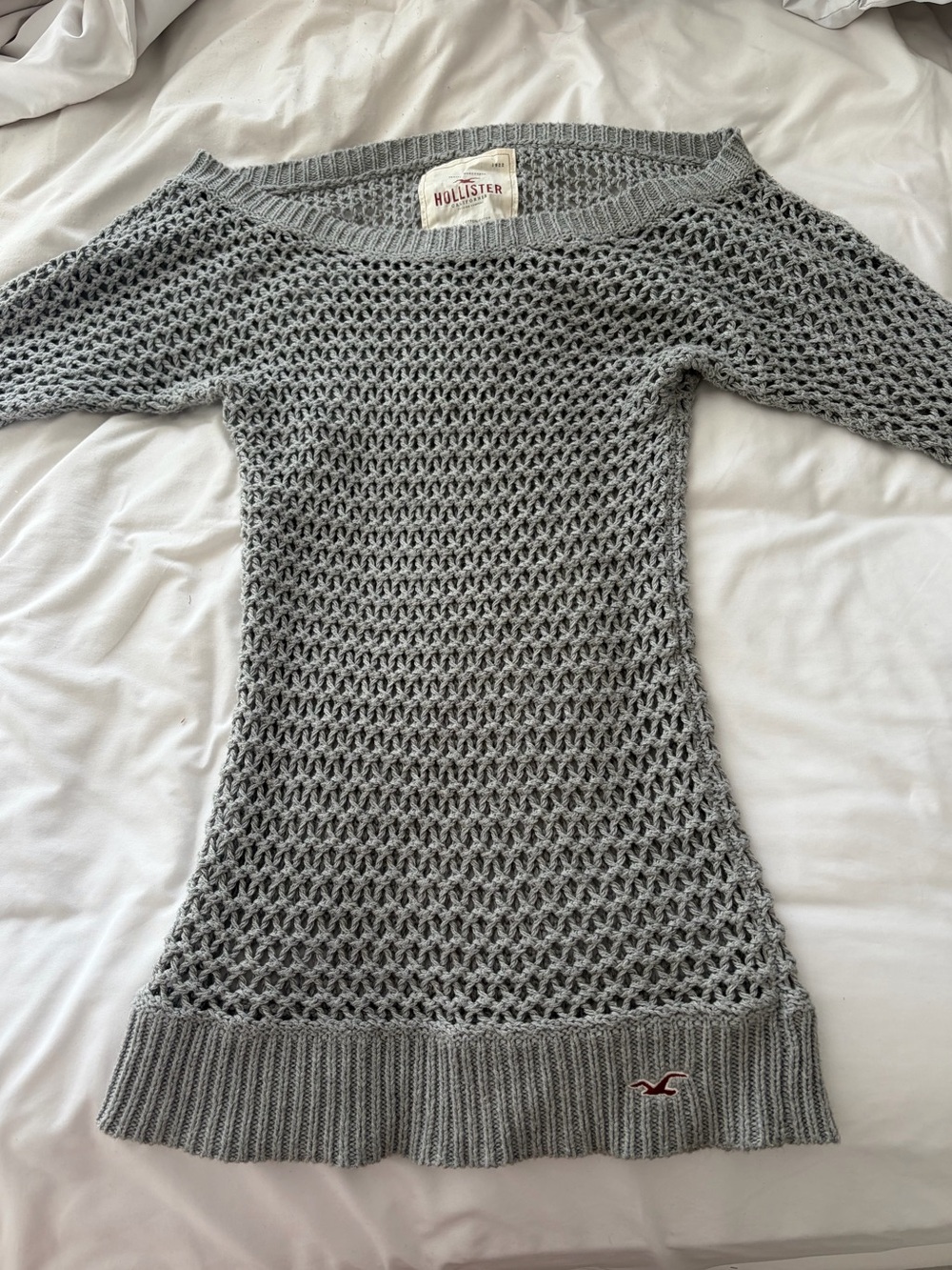 Vintage Hollister Light Gray Knit Sweater